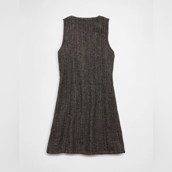 AMERICAN EAGLE Zip-Up Mini Dress Wool Blend in Brown Sz XS NWT - Picture 6 of 6